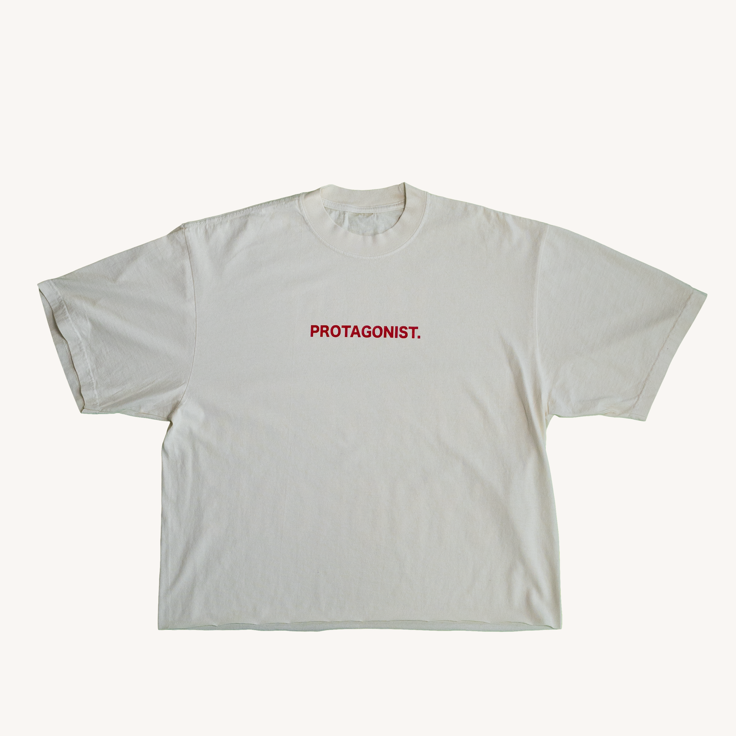 "CAST CREW CROP" Cream - Main Character Syndrome Collection